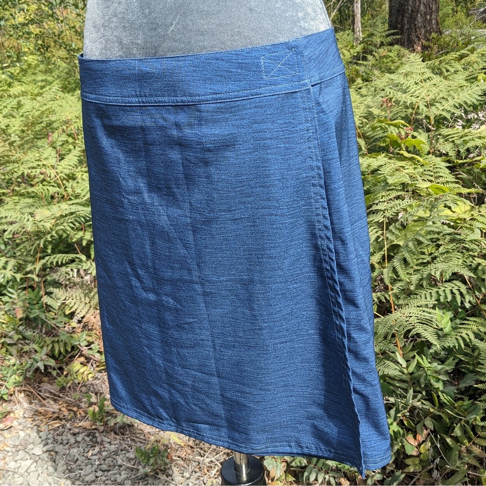 Ripskirt Hawaii Wrap Skirt M Solid Heather Blue Length 2 Travel Beach Quick Dry - Picture 3 of 12